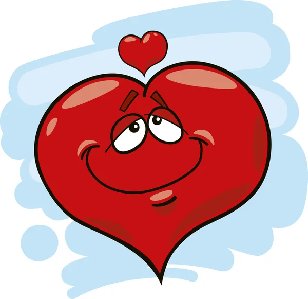 Απεικόνιση Κινουμένων Σχεδίων Της Καρδιάς Στην Αγάπη — Διανυσματικό Αρχείο