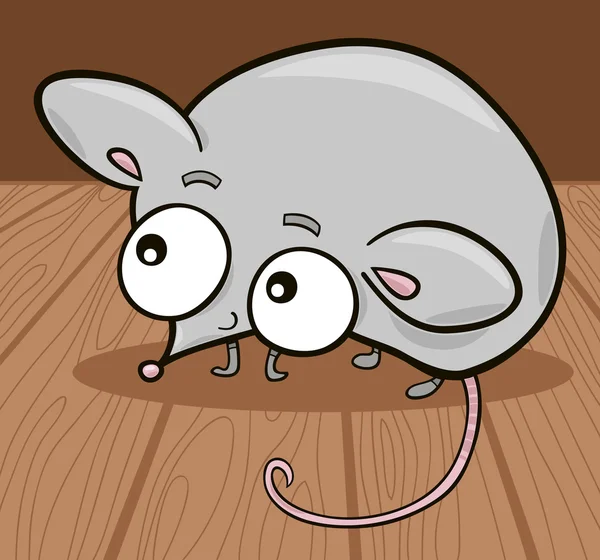 Εικονογράφηση Κινουμένων Σχεδίων Χαριτωμένο Μικρό Ποντίκι — Διανυσματικό Αρχείο