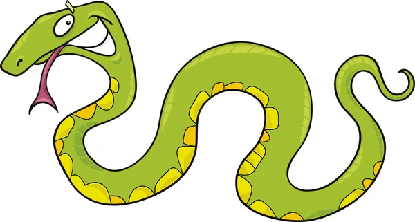 Serpente verde — Vettoriale Stock