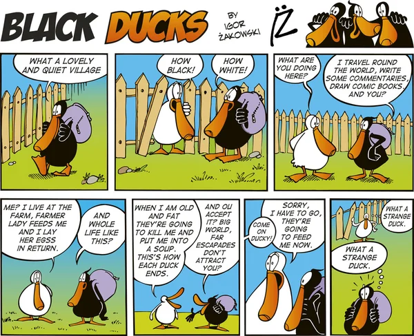 Black Ducks Comics episodio 4 — Vector de stock