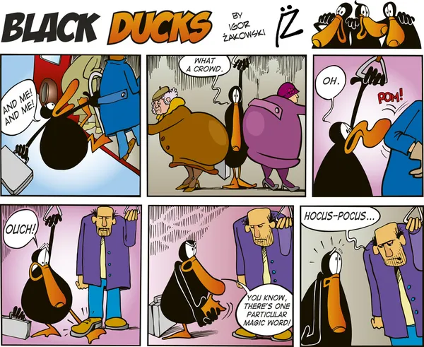 Black Ducks Comics episode 5 — Stock Vector