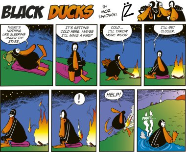 Black Ducks Comic Strip episode 17 clipart