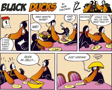 Black Ducks Comic Strip episode 15 clipart