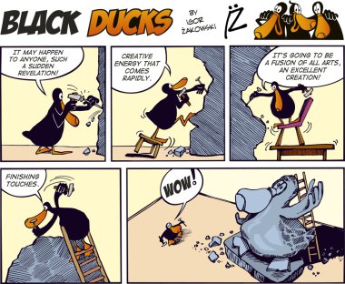 Black Ducks Comic Strip episode 14 clipart