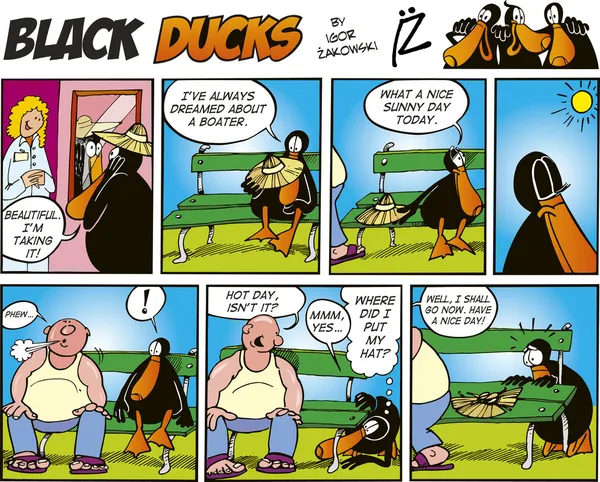 黑鸭子漫画第 13 集 — 图库矢量图片