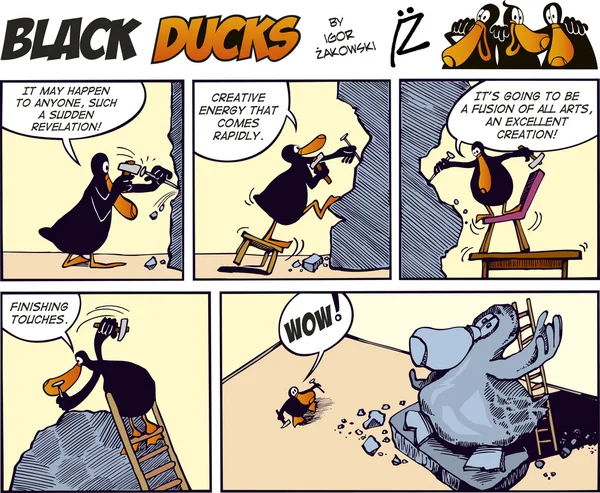 Black Ducks Bande Dessinée Épisode — Image vectorielle