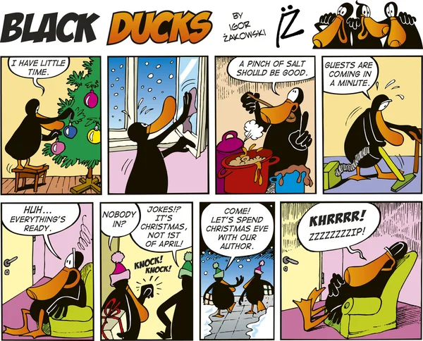 黑鸭子漫画第二十六集 — 图库矢量图片