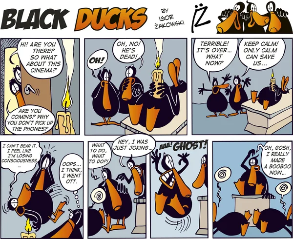 Černé kachny komiks díl 29 — Stockový vektor