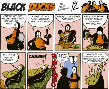 Black Ducks Comic Strip episode 37 clipart