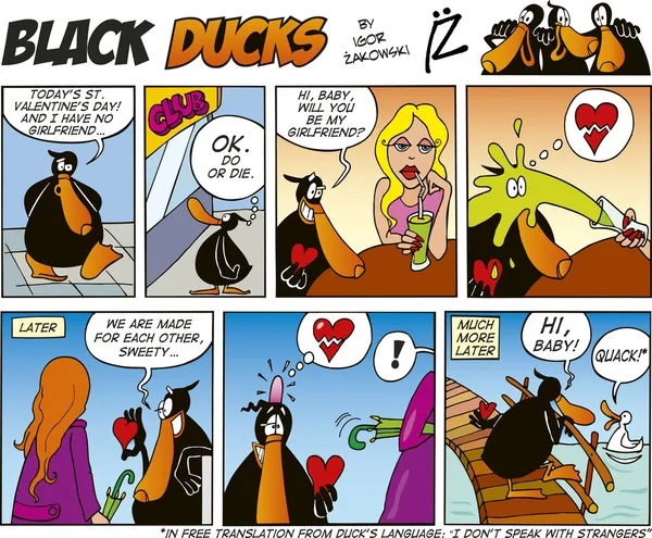 Černé kachny komiks díl 39 — Stockový vektor