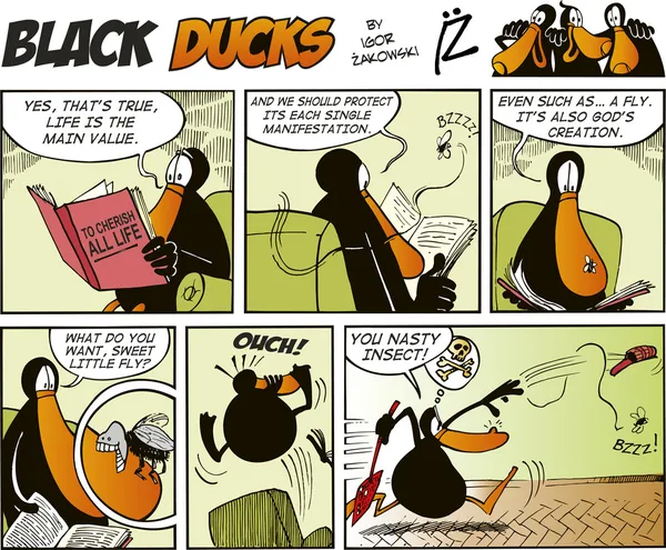 Чорний качок комікси епізод 36 — стоковий вектор