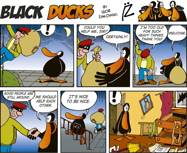 Чорний качок комікси епізод 42 — стоковий вектор