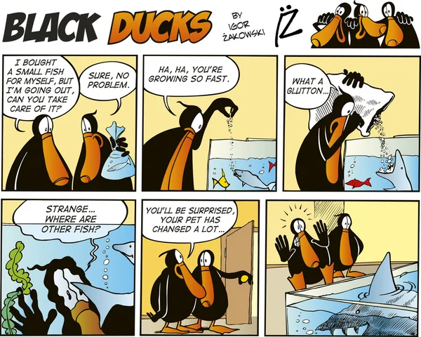 Black Ducks Comics episode 49 — Stock Vector