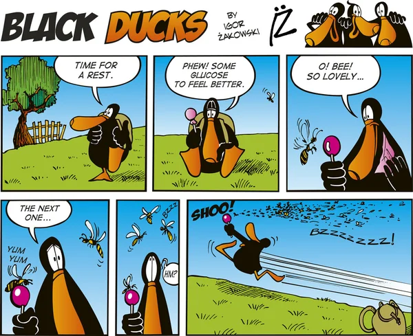 Black Ducks Comics episodio 45 — Vector de stock