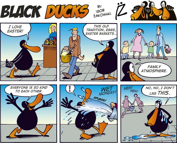 Black Ducks Comics Folge 41 — Stockvektor