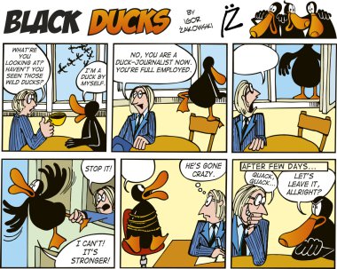 Black Ducks Comic Strip episode 55 clipart