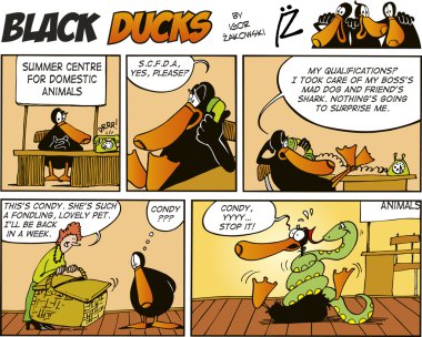 Black Ducks Comic Strip episode 51 clipart