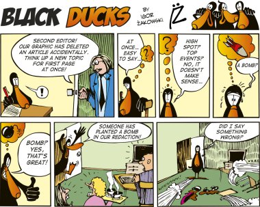 Black Ducks Comic Strip episode 53 clipart