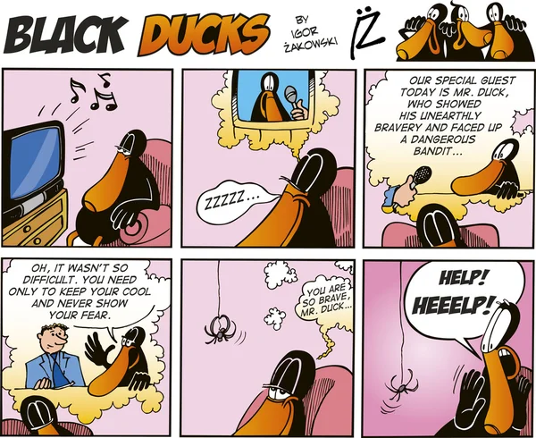 Black Ducks Comics episode 64 — Stock Vector