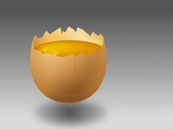 開かれた卵 — ストック写真