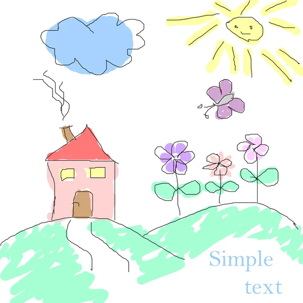 Uçan balon ile ev — Stok Vektör © sbego 8016112