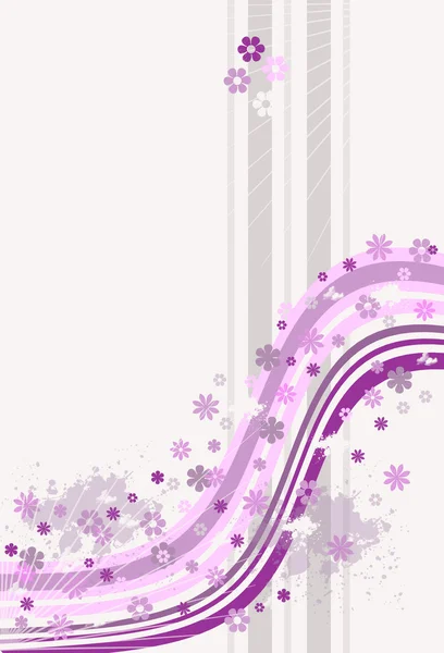 Purple flowers waves — Stock Photo, Image
