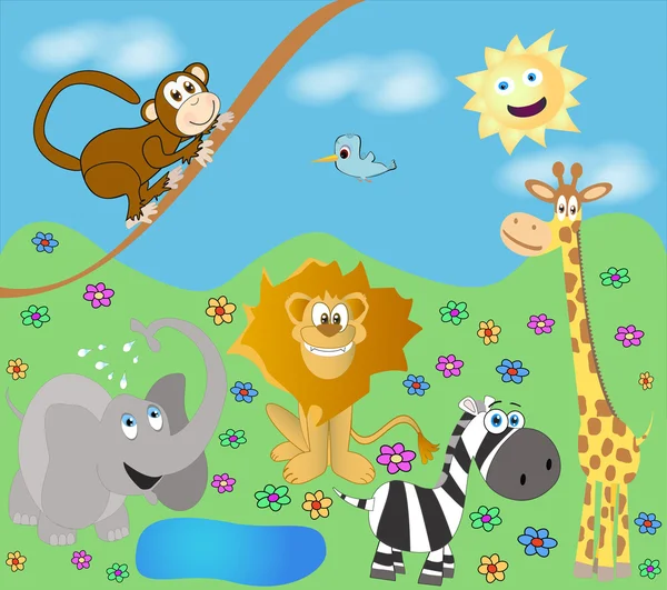 Zoo drôle — Image vectorielle