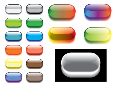 Glass buttons clipart