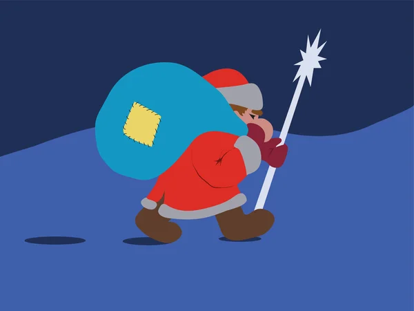 Père Noël marchant — Image vectorielle