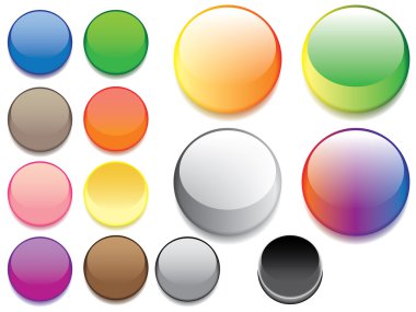 Glass buttons clipart