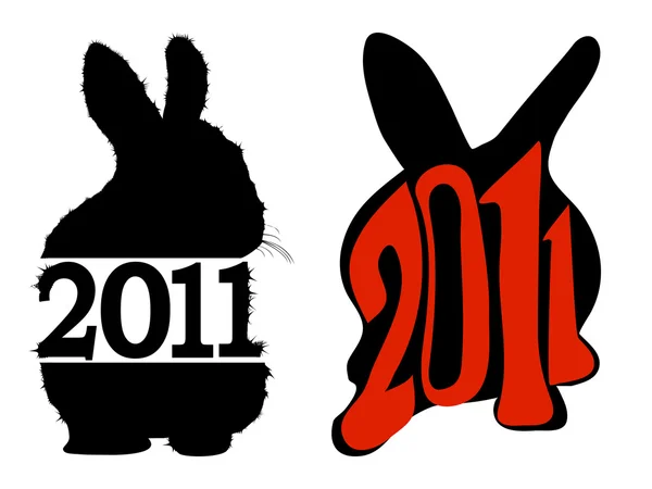 Rabbit 2011 symbols — Stock Vector