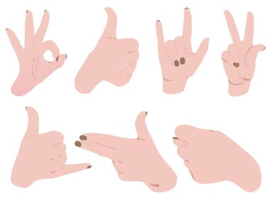 Hand signs clipart
