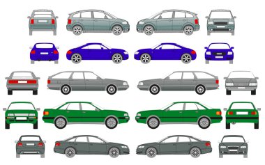 Set of cars clipart