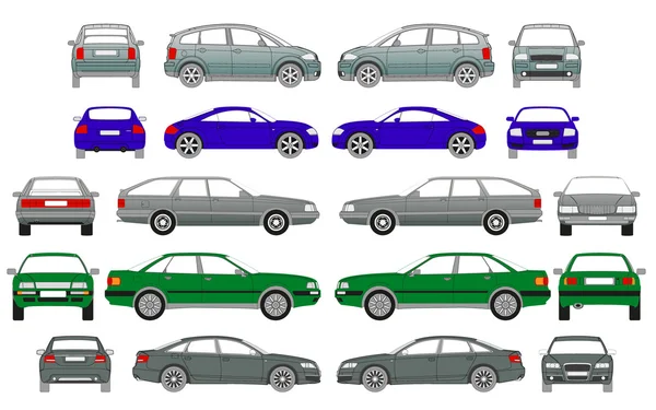 Conjunto de coches — Vector de stock