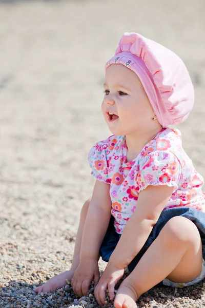 Baby girl outdoor Stock Image
