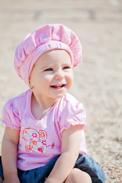 Baby girl outdoor Royalty Free Stock Images