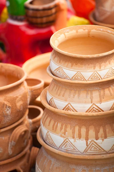 Keramik Till Salu Souvenirbutik Rumänien — Stockfoto