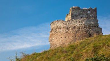 Panoramic view of the medieval fortress of Malaiesti in Transylvania, Romania. clipart
