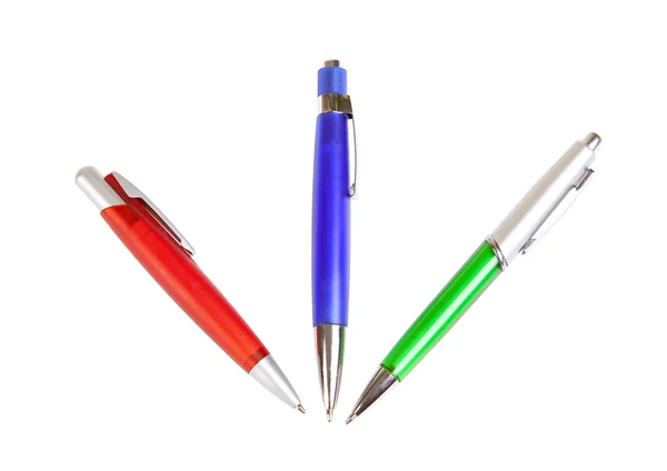 Farbige Stifte Auf Weißem Hintergrund — Stockfoto