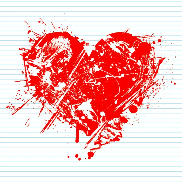 Hjärta röd — Stock vektor