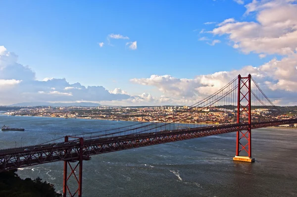 Πορτογαλία Λισαβόνα Γέφυρα Στις Απριλίου Αρχιτεκτονική — Φωτογραφία Αρχείου
