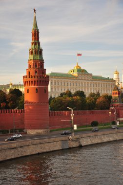 Water supplying tower (Sviblova) and Grand Kremlin Palace clipart