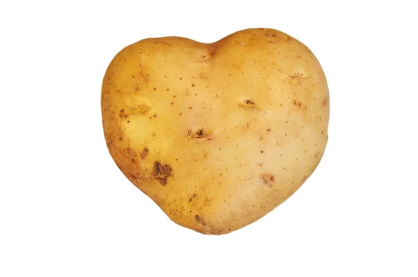 stock image Heart-Shaped potato on the white background