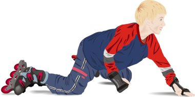 Roller boy clipart