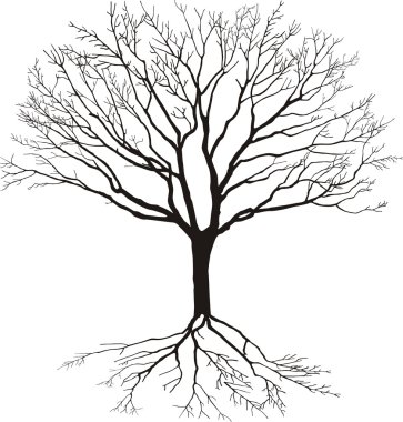 Silhouette of tree clipart