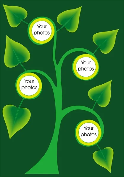 Tree border photo — Stock Vector