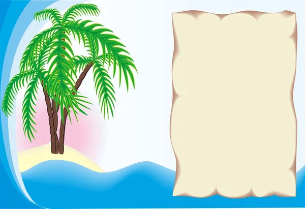 Tropický ostrov hranice — Stockový vektor
