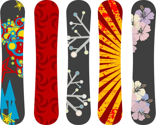 Pack design snowboard — Image vectorielle