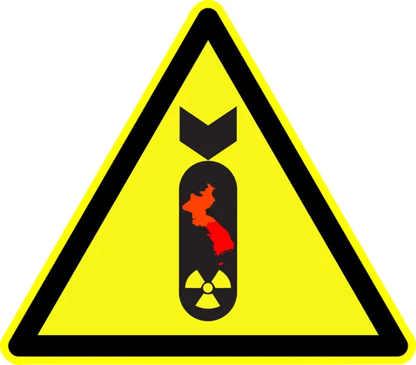 Corea Advertencia sobre bombas nucleares — Archivo Imágenes Vectoriales