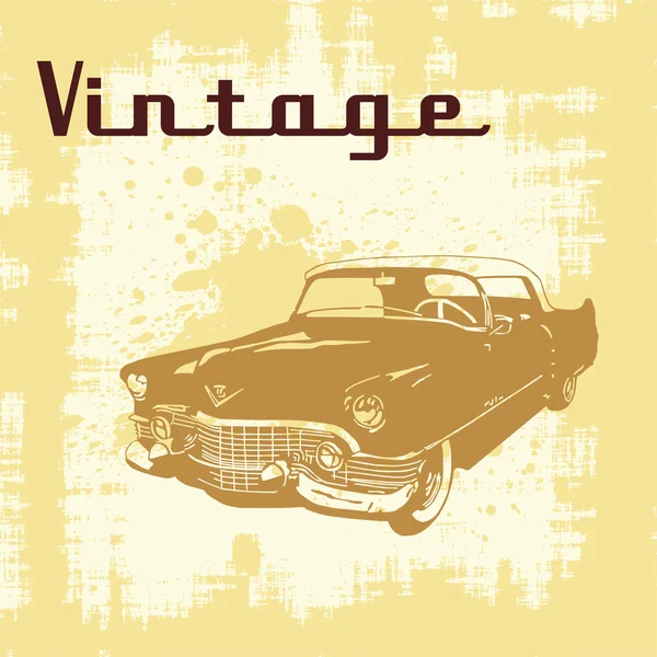 Eski model araba grunge — Stok Vektör